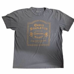 Chris Stapleton Smooth As Tennessee Whiskey Country Music Gray XL T-Shirt